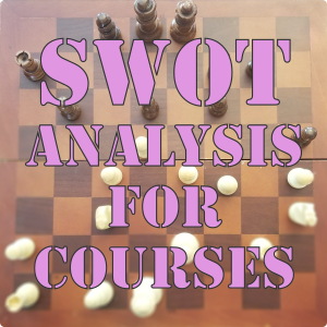 SWOT Analysis for courses on chessboard