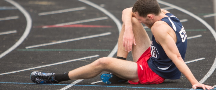 Tired runner on track