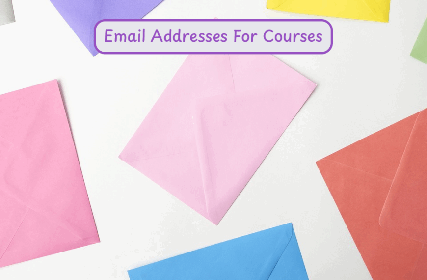 Email Addresses for Online Courses